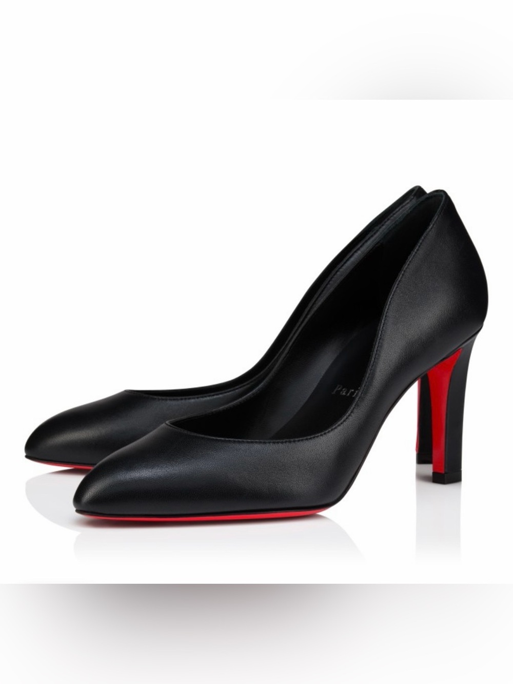 Christian Louboutin Black Leather Fannylove 85mm